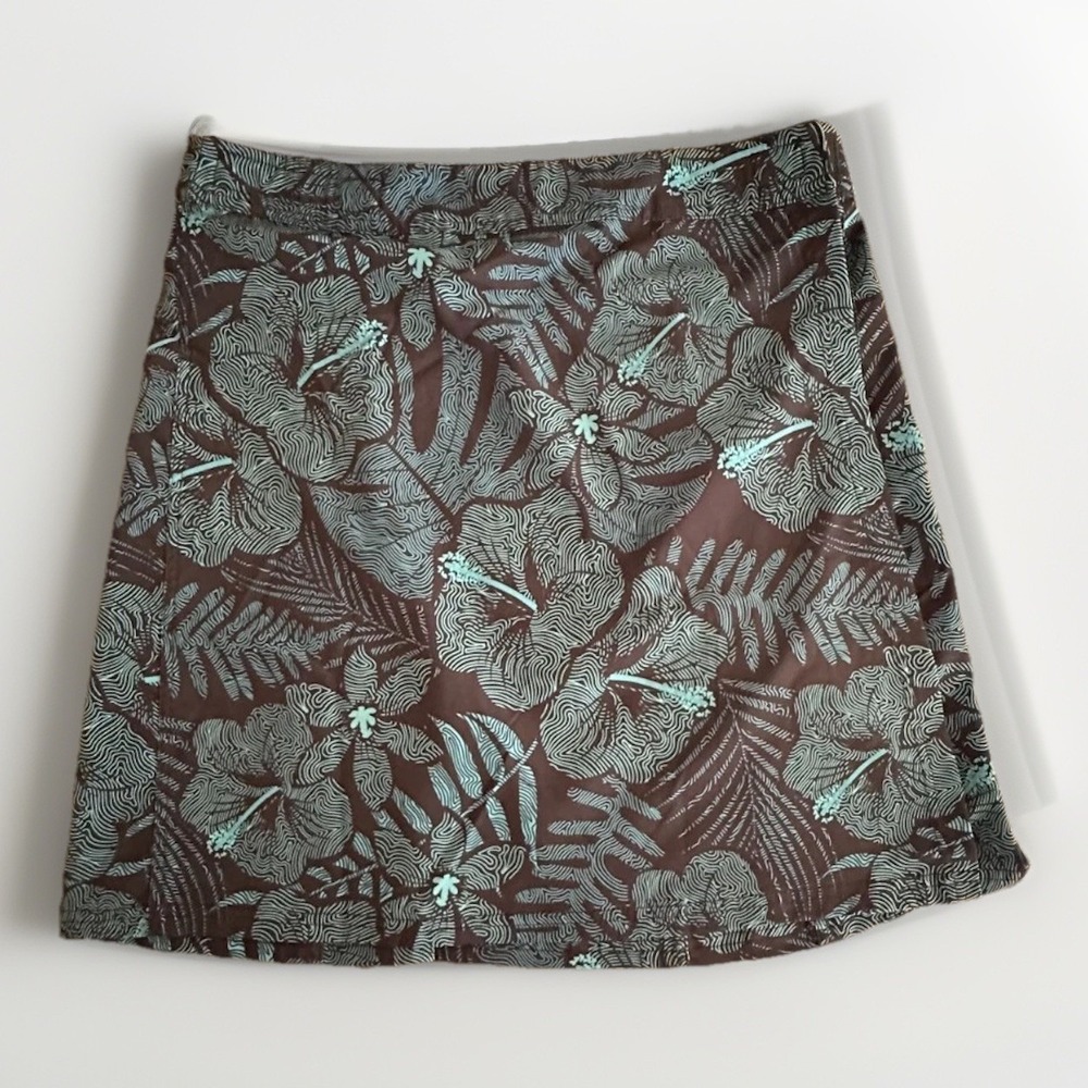 RIPSKIRT Hawaii Blue Mini Skirt Medium Adj Waist Travel Resort Boho 19 in length